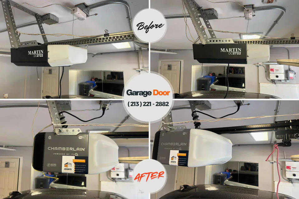 Before and after: garage door company Wills Point, TX